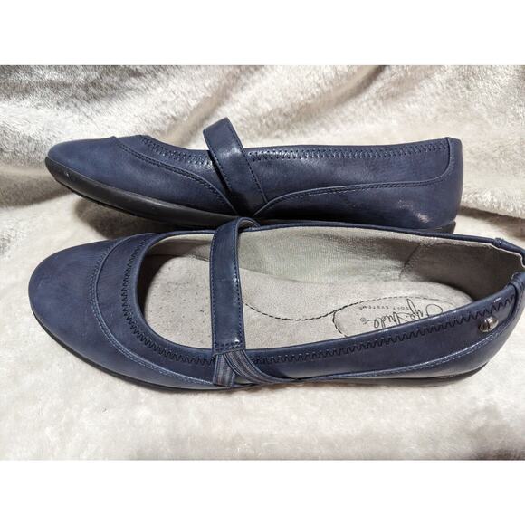 Life Stride Shoes Womens 8.5 Blue Slip On Cushioned Leona Flats Comfort Workwear - Picture 8 of 13